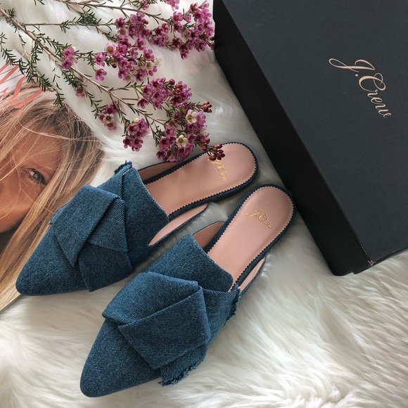 J. Crew Shoes - J.Crew Marina Slide in Denim
